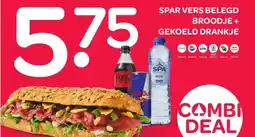 Spar SPAR VERS BELEGD BROODJE + GEKOELD DRANKJE aanbieding