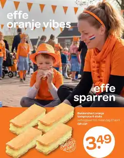 Spar Bakkershart oranje tompouce 4 stuks aanbieding