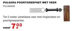 De Boer Drachten Pulsara poortgreepset met veer aanbieding