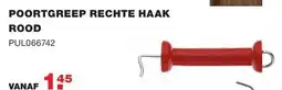 De Boer Drachten Poortgreep rechte haak rood aanbieding