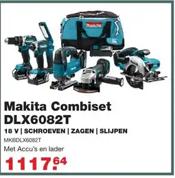 De Boer Drachten Makita Combiset DLX6082T aanbieding