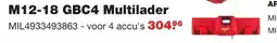 De Boer Drachten Milwaukee M12-18 GBC4 Multilader aanbieding