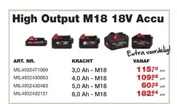 De Boer Drachten High Output M18 18V Accu aanbieding