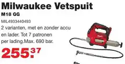 De Boer Drachten Milwaukee Vetspuit M18 GG aanbieding