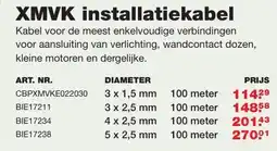 De Boer Drachten XMVK installatiekabel aanbieding