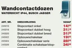 De Boer Drachten Wandcontactdozen aanbieding