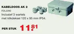 De Boer Drachten Kabeldoos ak 2 aanbieding