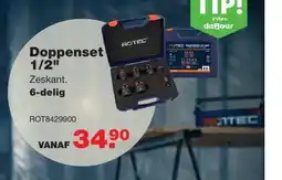 De Boer Drachten Doppenset 1/2" 6-delig aanbieding