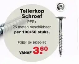 De Boer Drachten Tellerkop Schroef PFS+ aanbieding
