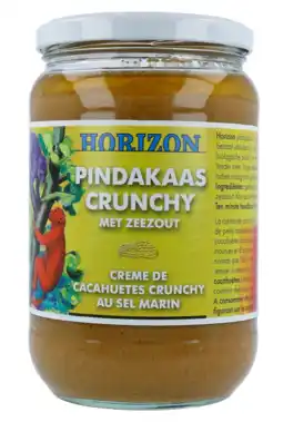 De Online Drogist Horizon Pindakaas Crunchy Met Zeezout aanbieding