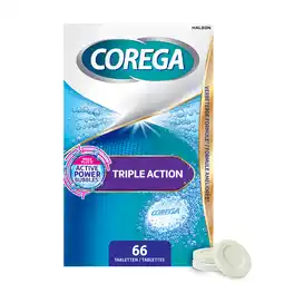 De Online Drogist Corega Triple Action Gebitsprothese Reiniger Tabletten aanbieding