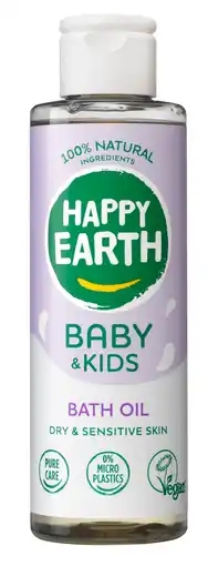 De Online Drogist Happy Earth Baby & Kids Bath Oil aanbieding