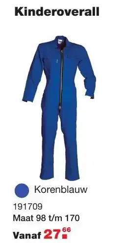 De Boer Drachten Kinderoverall Korenblauw 191709 aanbieding