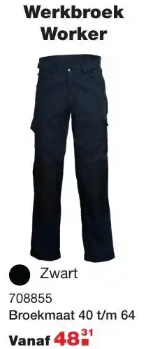 De Boer Drachten Werkbroek Worker aanbieding