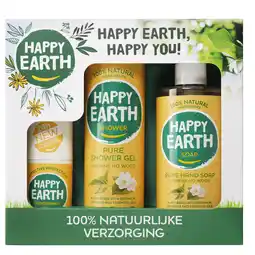 De Online Drogist Happy Earth Giftset Jasmine Ho Wood, Deo/Showergel/Handsoap aanbieding