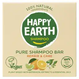 De Online Drogist Happy Earth Pure Shampoo Bar Repair & Care aanbieding