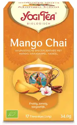 De Online Drogist Yogi Tea Mango Chai Biologische Kruidenthee aanbieding