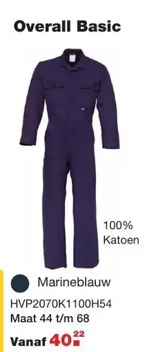 De Boer Drachten Overall Basic aanbieding