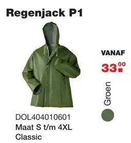 De Boer Drachten Regenjack P1 aanbieding