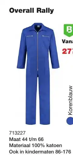 De Boer Drachten Overall Rally aanbieding