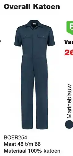 De Boer Drachten Overall Katoen aanbieding