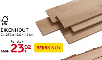 Praxis Eikenhout 250x19.5x1.9cm aanbieding