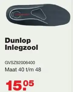 De Boer Drachten Dunlop Inlegzool aanbieding
