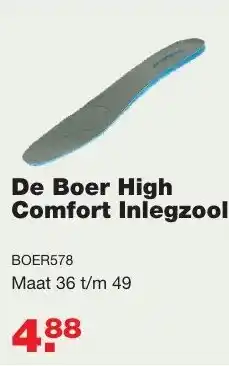 De Boer Drachten De Boer High Comfort Inlegzool aanbieding