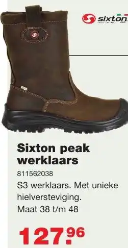De Boer Drachten Sixton peak werklaars aanbieding