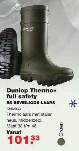 De Boer Drachten Dunlop thermo+ full safety s5 beveiligde laars aanbieding