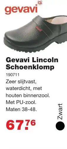 De Boer Drachten Gevavi Lincoln Schoenklomp aanbieding