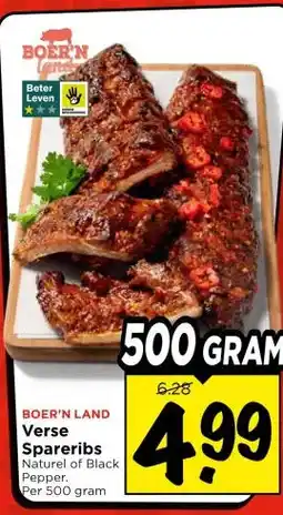 Vomar Voordeelmarkt BOER'N LAND Verse Spareribs aanbieding