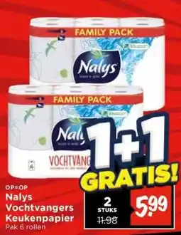 Vomar Voordeelmarkt Nalys Vochtvangers Keukenpapier aanbieding