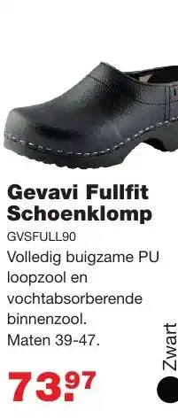 De Boer Drachten Gevavi Fullfit Schoenklomp aanbieding