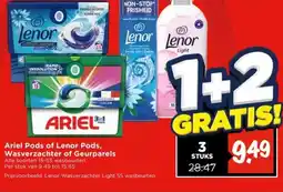 Vomar Voordeelmarkt Ariel Pods of Lenor Pods, Wasverzachter of Geurparels aanbieding
