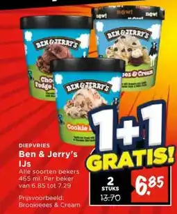 Vomar Voordeelmarkt DIEPVRIES Ben & Jerry's IJs aanbieding