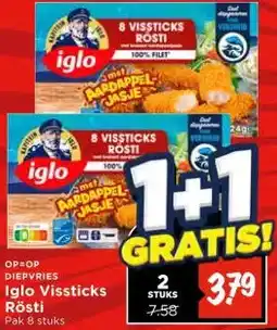 Vomar Voordeelmarkt Iglo Vissticks Rösti aanbieding