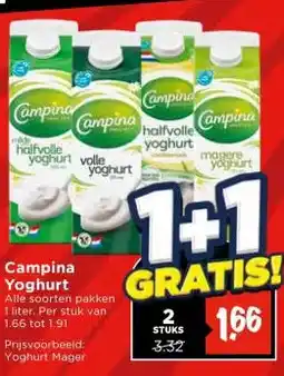 Vomar Voordeelmarkt Campina Yoghurt aanbieding