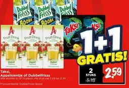 Vomar Voordeelmarkt Taksi, Appelsientje of Dubbelfrisss aanbieding
