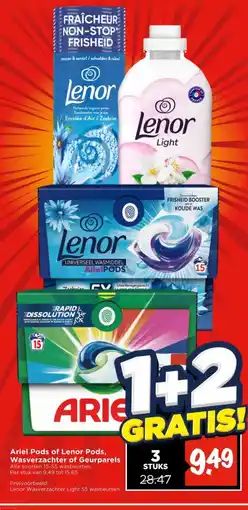 Vomar Voordeelmarkt Ariel Pods of Lenor Pods, Wasverzachter of Geurparels aanbieding