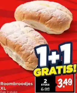 Vomar Voordeelmarkt Roombroodjes XL aanbieding