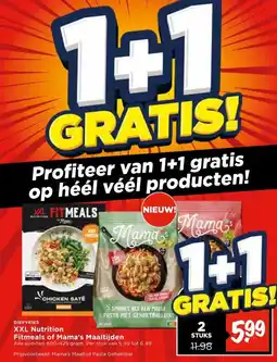 Vomar Voordeelmarkt XXL Nutrition Fitmeals of Mama's Maaltijden aanbieding