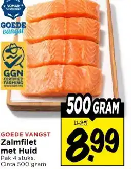 Vomar Voordeelmarkt GOEDE VANGST Zalmfilet met Huid aanbieding