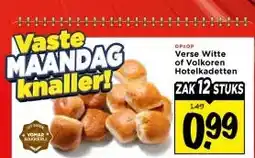 Vomar Voordeelmarkt Verse Witte of Volkoren Hotelkadetten aanbieding