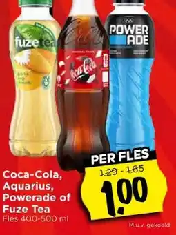 Vomar Voordeelmarkt Coca-Cola, Aquarius, Powerade of Fuze Tea aanbieding