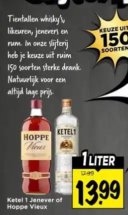 Vomar Voordeelmarkt Ketel 1 Jenever of Hoppe Vieux aanbieding