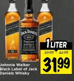 Vomar Voordeelmarkt Johnnie Walker Black Label of Jack Daniels Whisky aanbieding