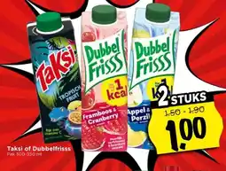 Vomar Voordeelmarkt Taksi of Dubbelfrisss aanbieding