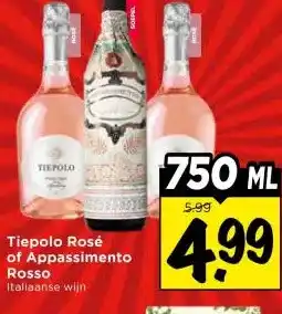 Vomar Voordeelmarkt Tiepolo Rosé of Appassimento Rosso aanbieding