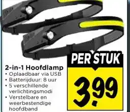 Vomar Voordeelmarkt 2-in-1 Hoofdlamp aanbieding